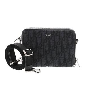 Christian Dior Oblique Zip Clutch Shoulder Bag
